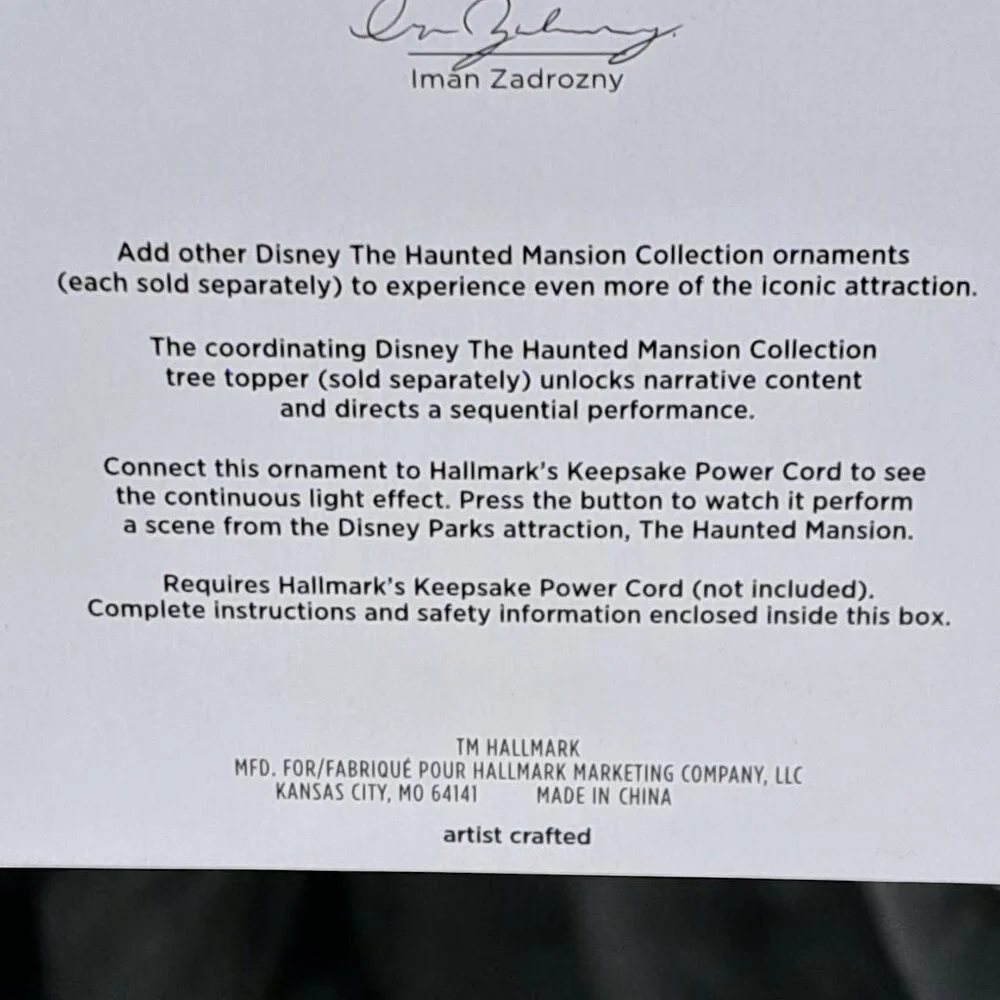 Hallmark Haunted Mansion Collection The Coffin in the Conservatory Ornament